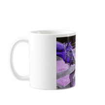 Caballos morados dicen Hello Mug
