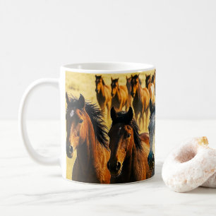 Taza De Café Caballos salvajes corriendo libres