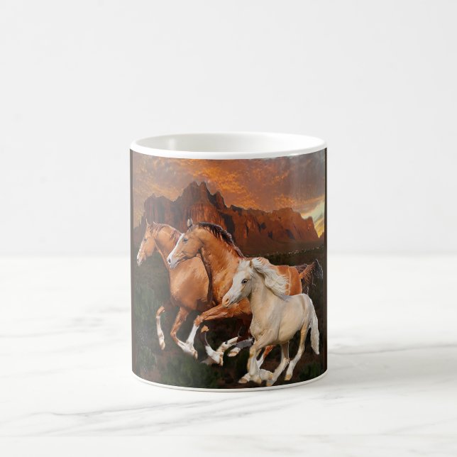 Taza De Café Caballos salvajes de Arizona (Centro)