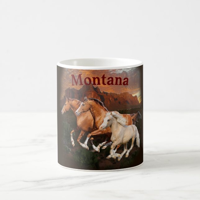 Taza De Café Caballos salvajes de Arizona (Centro)