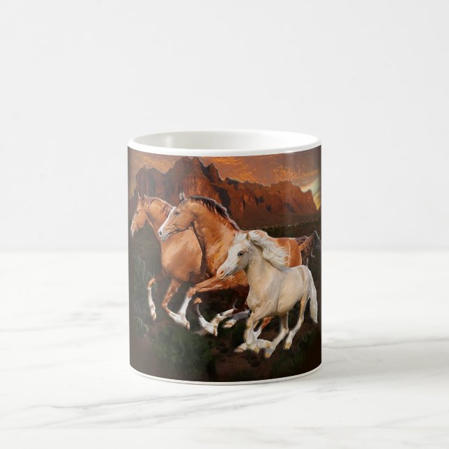 Taza De Café Caballos salvajes de Arizona (Centro)
