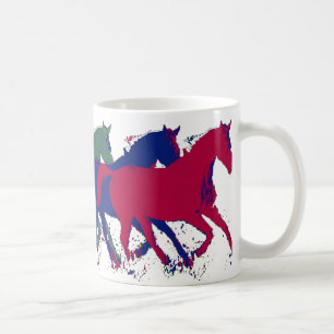 Taza De Café caballos salvajes de granja
