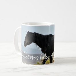 Taza De Café Caballos salvajes me quitan la respiración
