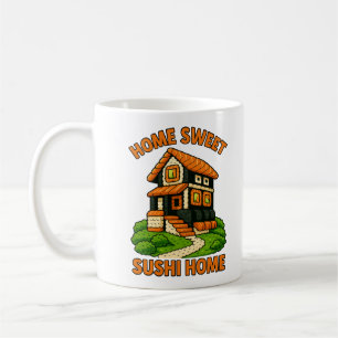 Taza De Café Cabaña de comida de casa de sushi sinusal