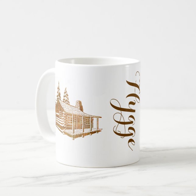 Taza De Café Cabaña de madera acogedora - Hygge o su propio (Anverso izquierdo)
