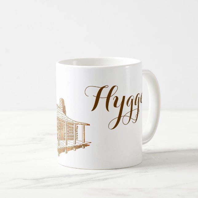 Taza De Café Cabaña de madera acogedora - Hygge o su propio (Anverso derecho)