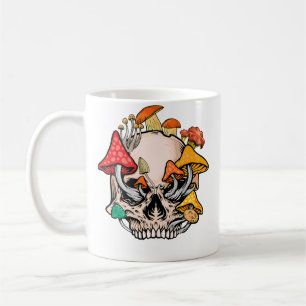Taza De Café Cabaña de setas Morel Cráneo Estética Cazador Cott