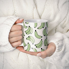 Taza De Café Cabana Plátano Verde Tropical Divertido