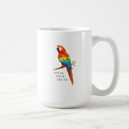 Taza De Café Cabaña Retro de Guacamayo Escarlata Speak Your Tru