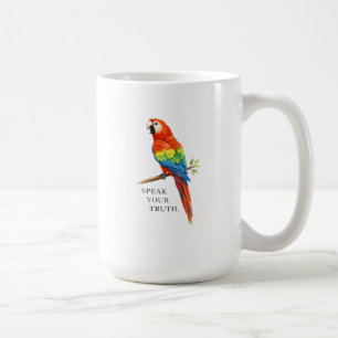 Taza De Café Cabaña Retro de Guacamayo Escarlata Speak Your Tru