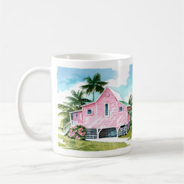 Taza De Café Cabaña rosa pequeña en Fort Myers Beach Mug