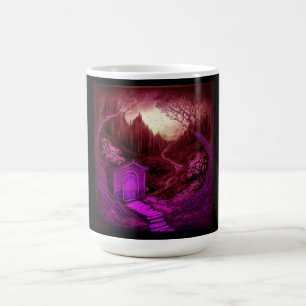 Taza De Café Cabaña Única Pequeña Ubicada a lo Largo de un Arro