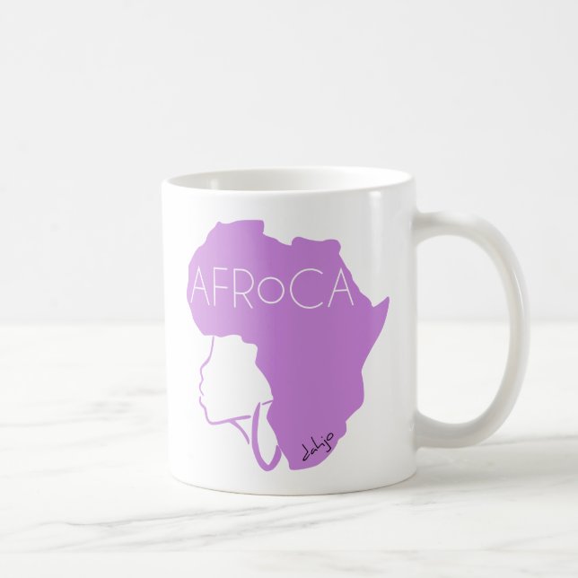 Taza De Café Cabello negro natural Afro (Derecha)