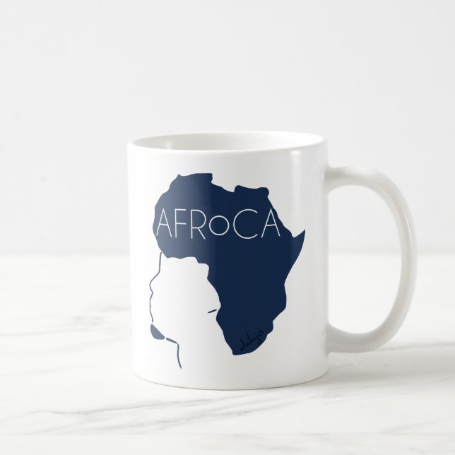 Taza De Café Cabello negro natural Afro (Derecha)