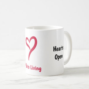 Taza De Café Cabeza alta. Corazones abiertos para café