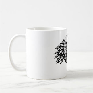 Taza De Café Cabeza de águila Camiseta blanca y negra