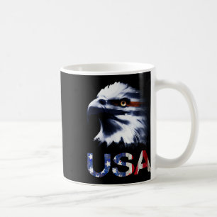 Taza De Café Cabeza De Águila Patriótica De Eeuu - 4 De Julio I