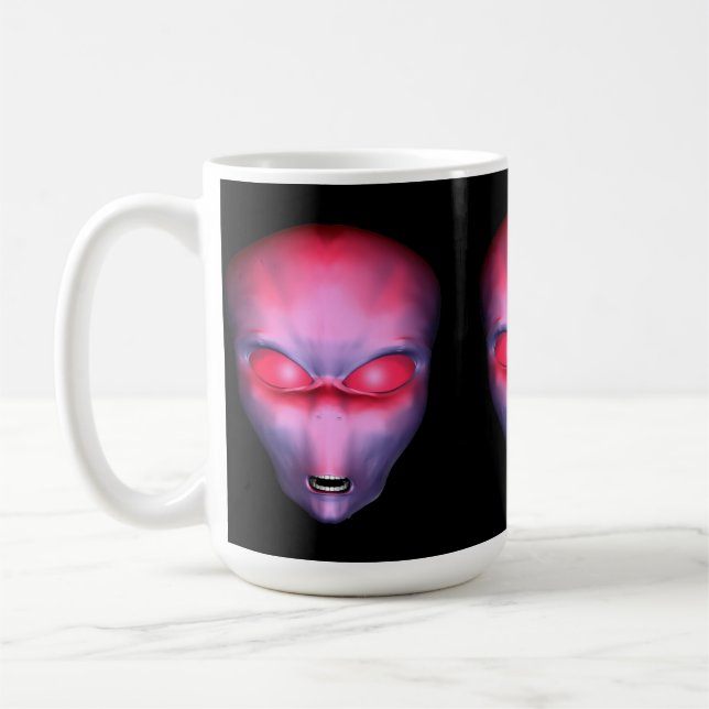 Taza De Café Cabeza de alienígena rosa (Izquierda)