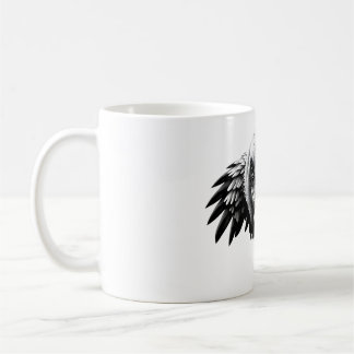 Taza De Café Cabeza de buitre Camiseta blanca y negra