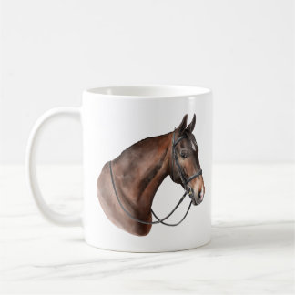 Taza De Café Cabeza de caballo de la Bahía de las Acuarelas en