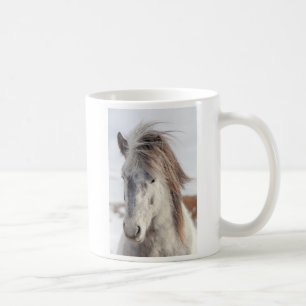 Taza De Café Cabeza de caballo islandés blanco