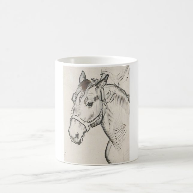 Taza De Café Cabeza de caballo (por Alfred Dehodencq) (Centro)