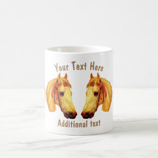 Taza De Café Cabeza de caballo Vintage Art 4 Personalizado