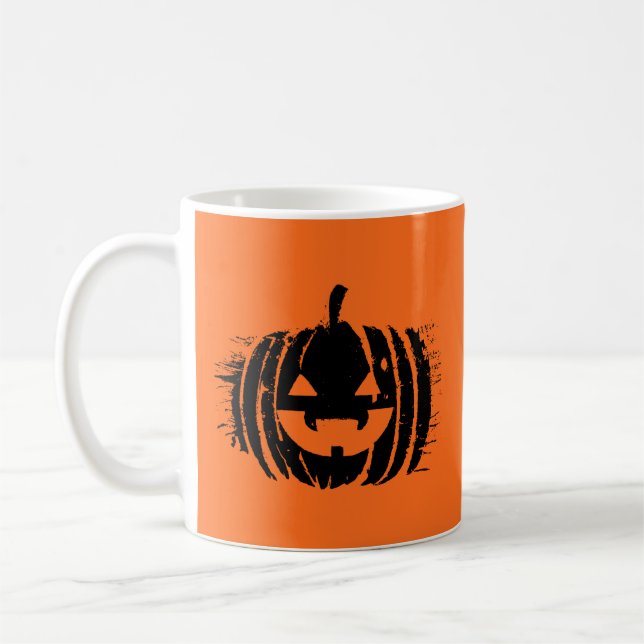 Taza De Café Cabeza de calabaza de trenzas espeluznantes | Hall (Izquierda)