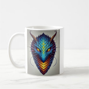Taza De Café Cabeza de dragón azul