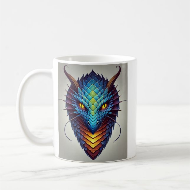 Taza De Café Cabeza de dragón azul (Izquierda)