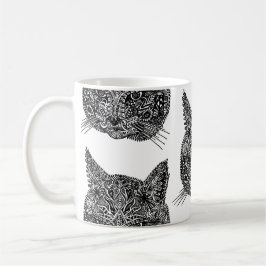 Taza De Café Cabeza de gato ornamental