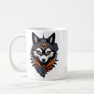 Taza De Café Cabeza de lobo majestuosa, terminada en una profun