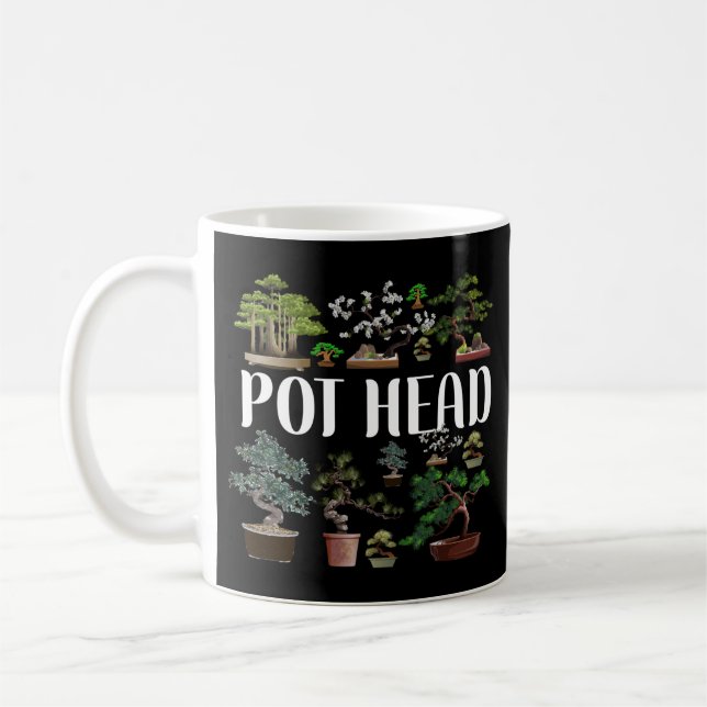 Taza De Café Cabeza de maceta de la planta puertorriqueña Bonsa (Izquierda)