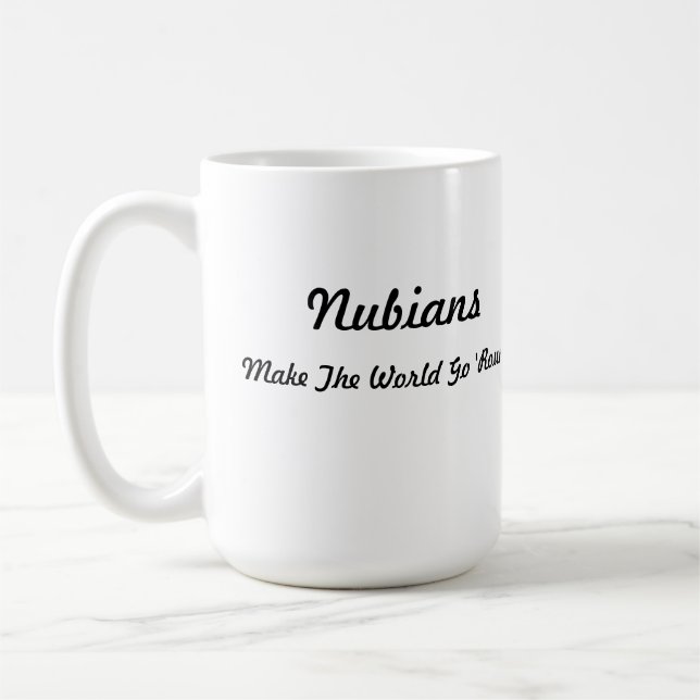 Taza De Café Cabeza de Nubian en corazón (Izquierda)