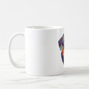 Taza De Café Cabeza de Rottweiler colorida