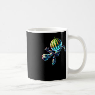 Taza De Café Cabeza de sandía robot fútbol driblando patada