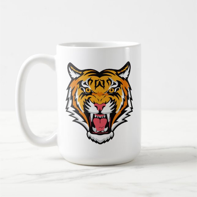 Taza De Café Cabeza de tigre ruidosa-25818 (Izquierda)