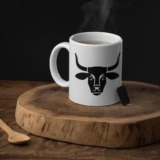 Taza De Café Cabeza de vaca negra (Subido por el creador)