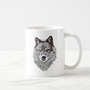 Taza De Café Cabeza estilizada del lobo