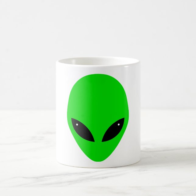 Taza De Café Cabeza extranjera verde (Centro)