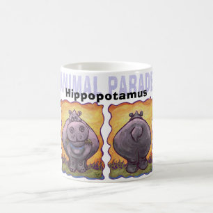 Taza De Café Cabezas y Colas de Hipopótamo