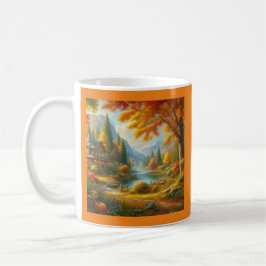 Taza De Café Cabina Acogedora En El Bosque