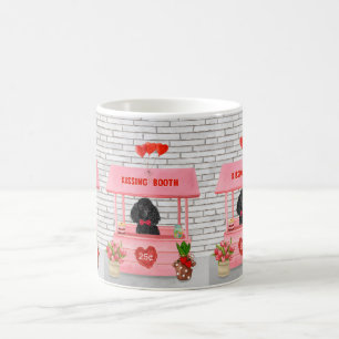 Taza De Café Cabina de besos del perro de raza caniche día de S