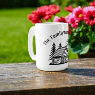 Taza De Café Cabina de familia personalizado