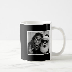 Taza De Café Cabina de Fotos Divertida de Bigfoot con Santa Nav