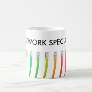 Taza De Café Cables Ethernet RJ45 coloridos