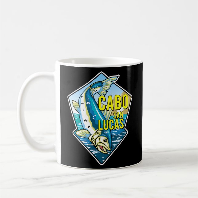 Taza De Café Cabo San Lucas Pesca México Baja California (Izquierda)