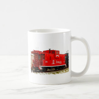 Taza De Café Caboose rojo brillante