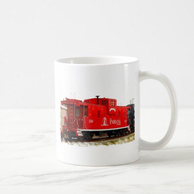 Taza De Café Caboose rojo brillante (Derecha)