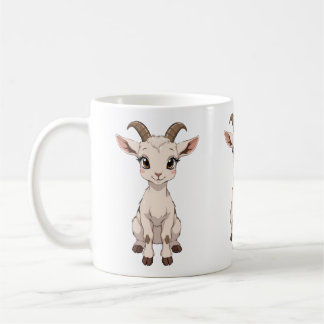 Taza De Café Cabra de anime con ojos grandes